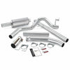 Monster Exhaust System, S/S-Chrome Tip - 1998-02 Dodge 5.9L, Ext Cab