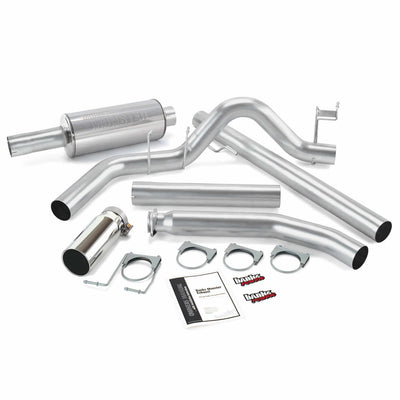 Monster Exhaust System, S/S-Chrome Tip - 1998-02 Dodge 5.9L, Ext Cab