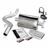 Monster Exhaust System, S/S-Chrome Tip - 2000-03 Jeep 2.5/4.0L, Wrangler, 2-Bolt Cat Conv