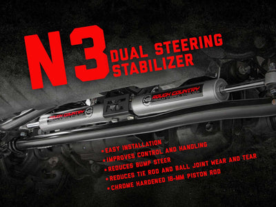 N3 STEERING STABILIZER | DUAL | RAM 2500 (03-13)/3500 (03-12) 4WD - Rough Country